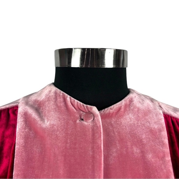 RAQUEL DINIZ EVA RUBY ROSE QUARTZ VELVET LONG SLEEVE CUTOUT A LINE MIDI DRESS - Picture 11 of 14